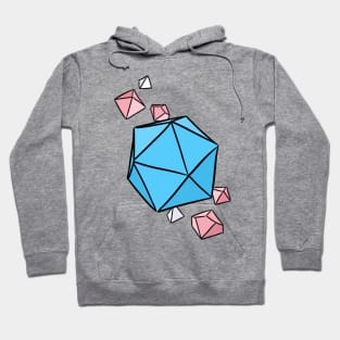 Trans Pride Colors Dice Hoodie